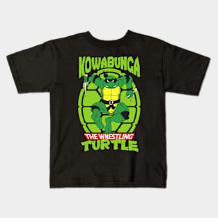 Kowabunga the Wrestling Turtle Kids T-Shirt